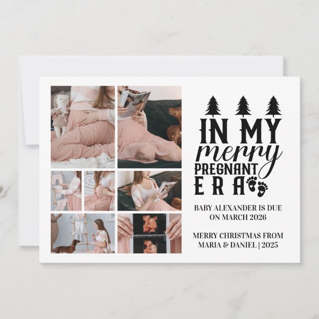 Cartão De Festividades 7 Foto Na Minha Feliz De Natal (Frente)