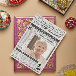 Cartão De Festividades 80 de jornal Vintage 1945 - Poster de aniversário