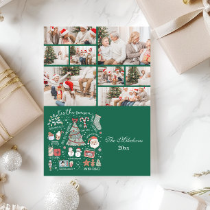 Cartão De Festividades 8 Foto: A Época Retro Natal Verde