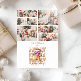 Cartão De Festividades 8 Foto Biscoito de Natal Fofo Feliz Natal