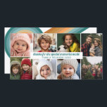 Cartão De Festividades 8 Foto - Reunião Familiar Obrigado Collage<br><div class="desc">Uma lembrança divertida da família com um lugar para adicionar 8 fotos e incluir texto sobre a reunião.</div>