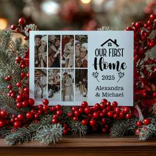 Cartão De Festividades 8 Fotos Minimalistas de Natal Nossa Primeira Casa