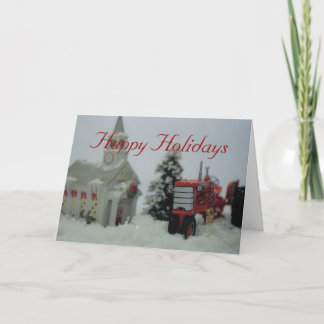 Cartão De Festividades 8 tratores do brinquedo no Natal