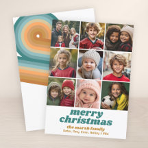 9 Borda Fotográfica - Merry Christmas Retro Line A