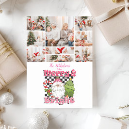 Cartão De Festividades 9 Feliz e Natal Brilhante com Verificação de Foto