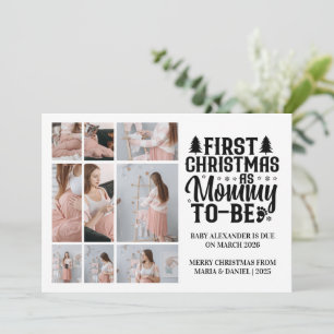 Cartão De Festividades 9 Foto Mamãe para ser Natal Gravidez 