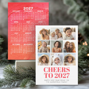 Cartão De Festividades 9 Foto Melhor Ano de Sempre HYN 2027 Calendário