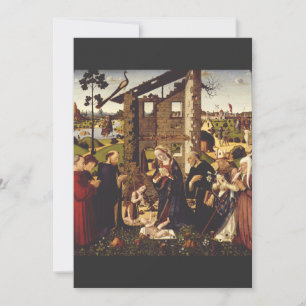 Cartão De Festividades A Adoração por Biagio d'Antonio Arte Medieval