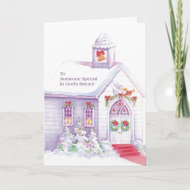 Cartão De Festividades A alguém especial no serviço do deus (Frente)