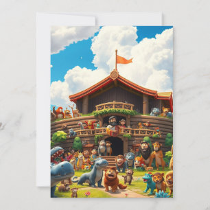 Cartão De Festividades A Arca de Alegria de Noah