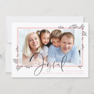 Cartão De Festividades A arte elegante de linhagem FOTO HOLIDAY deixa ros