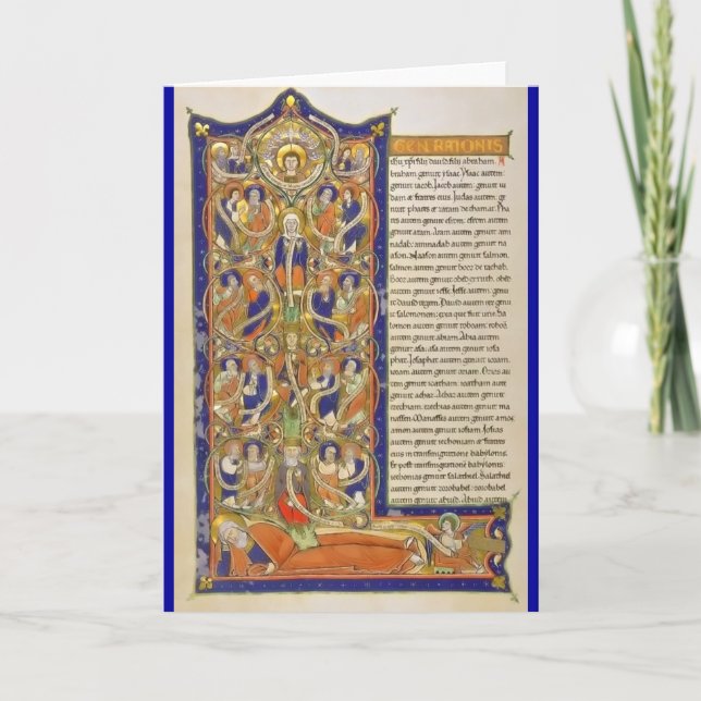 Cartão De Festividades A árvore de Jesse (Frente)