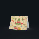 Cartão De Festividades A árvore de Natal bonito do feriado Ornaments<br><div class="desc">A árvore de Natal bonito do feriado Ornaments presentes.  Uma colagem bonito do feriado com uma árvore de Natal com presentes sob ela e pendurando ornaments tudo ao redor. 

 Do "a colagem Natal" "Natal" "Xmas" "feriado" "apresenta" presentes dos "presentes" "sob a árvore" "que pendura ornaments" "ornamento funky "retros" "modernos""</div>