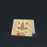 Cartão De Festividades A árvore de Natal bonito do feriado Ornaments<br><div class="desc">A árvore de Natal bonito do feriado Ornaments presentes.  Uma colagem bonito do feriado com uma árvore de Natal com presentes sob ela e pendurando ornaments tudo ao redor. 

 Do "a colagem Natal" "Natal" "Xmas" "feriado" "apresenta" presentes dos "presentes" "sob a árvore" "que pendura ornaments" "ornamento funky "retros" "modernos""</div>