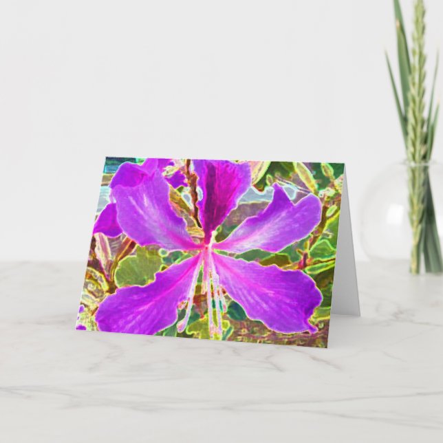 Cartão De Festividades A árvore de orquídea (Frente)