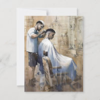 A Barbearia em Aquarelas