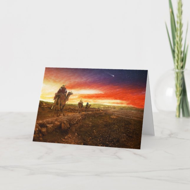 Cartão De Festividades A bíblia - homens sábios - os Magi chega 1920 (Frente)