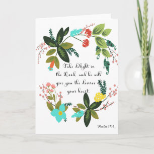 Cartão De Festividades A bíblia Verses a arte - 37:4 do salmo
