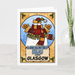 Cartão De Festividades A Big Blustery Hug from Glasgow