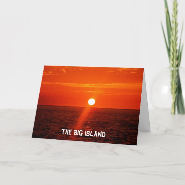 Cartão De Festividades A BIG Island - Havaí (Frente)