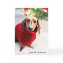 A camisola do cão da árvore de Natal do Dachshund