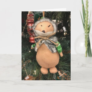 CARTÃO DE FESTIVIDADES **A CARA CUTA DIZ NATAL DE MERRY"