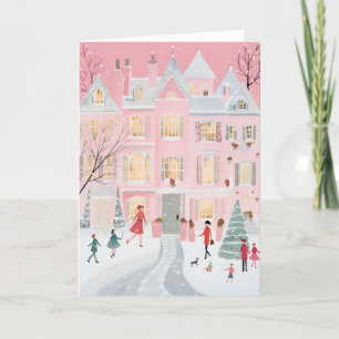 Cartão De Festividades A Casa Rosa Arte Impressionista