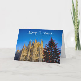 Cartão De Festividades A catedral no Natal