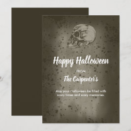 Cartão De Festividades A Caveira do Halloween
