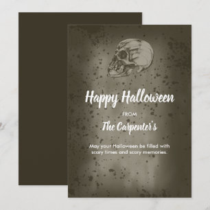 Cartão De Festividades A Caveira do Halloween