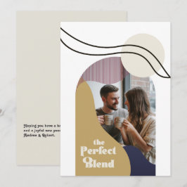 Cartão De Festividades "A Combinação Perfeita" Casamento Geométrico Boho
