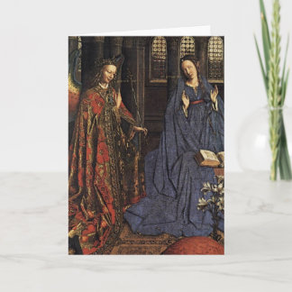 Cartão De Festividades A Comunicação de Jan van Eyck