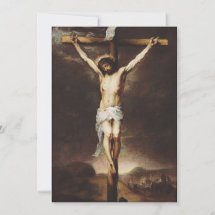 Cartão De Festividades A Crucificação por Bartolome Esteban Murillo