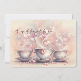 Cartão De Festividades A Cup of Love Card Flat Greeting Card