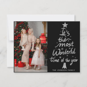 Cartão De Festividades A época mais maravilhosa do ano Foto Elegante 