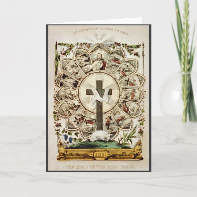 Cartão De Festividades A estrada para a Santa Cruz (Frente)