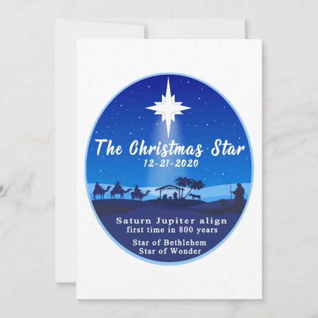 Cartão De Festividades A Estrela do Natal (Frente)