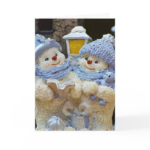 A "família é para sempre" Natal do casal da neve