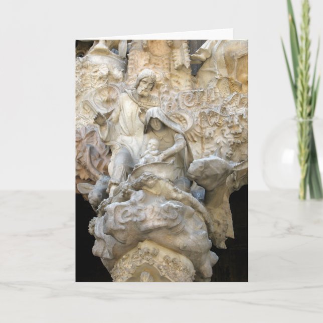 Cartão De Festividades A família sagrado (Frente)