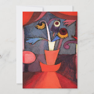 Cartão De Festividades A famosa pintura de Paul Klee, Autumn Flower,