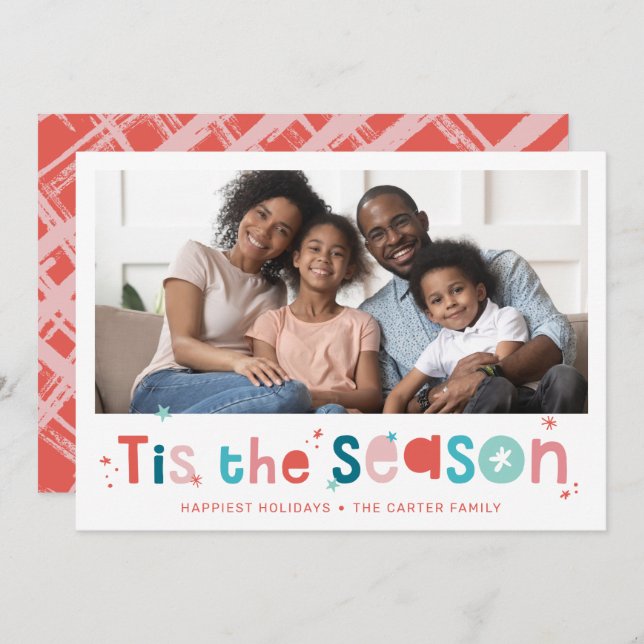 Cartão De Festividades A festa de natal é uma das melhores. (Frente/Verso)