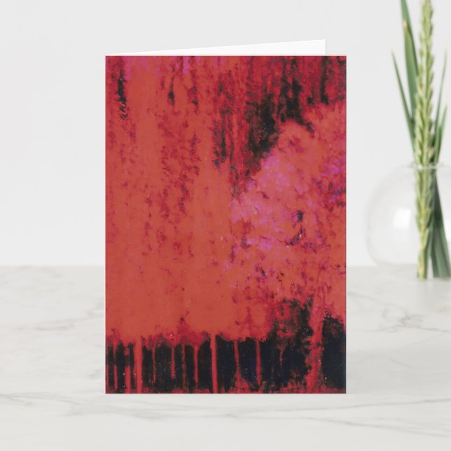 Cartão De Festividades A Floresta Vermelha #2 (Frente)