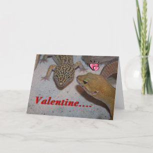 Cartão De Festividades A Gecko Will You Be Mine Valentine's Card