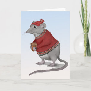 Cartão De Festividades A Grateful Mouse Greeting Card