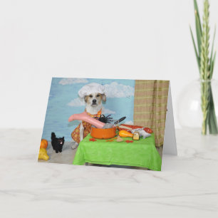 Cartão De Festividades A greeting card /Thanksgiving? humorous dog photo