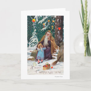 Cartão De Festividades A Happy Christmas Time Father Christmas with