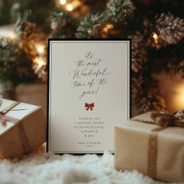 Cartão De Festividades A Hora Mais Maravilhosa Do Ano