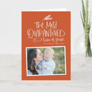 Cartão De Festividades A Hora Mais Quarentena do Ano - Foto Laranja