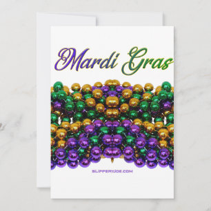 Cartão De Festividades A imagem icônica do Mardi Gras da SlipperyJoe eleg