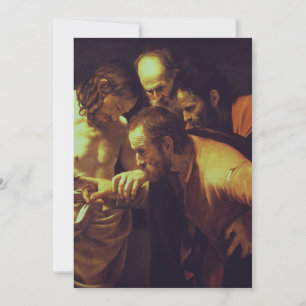 Cartão De Festividades A Incredulidade do Santo Thomas por Caravaggio